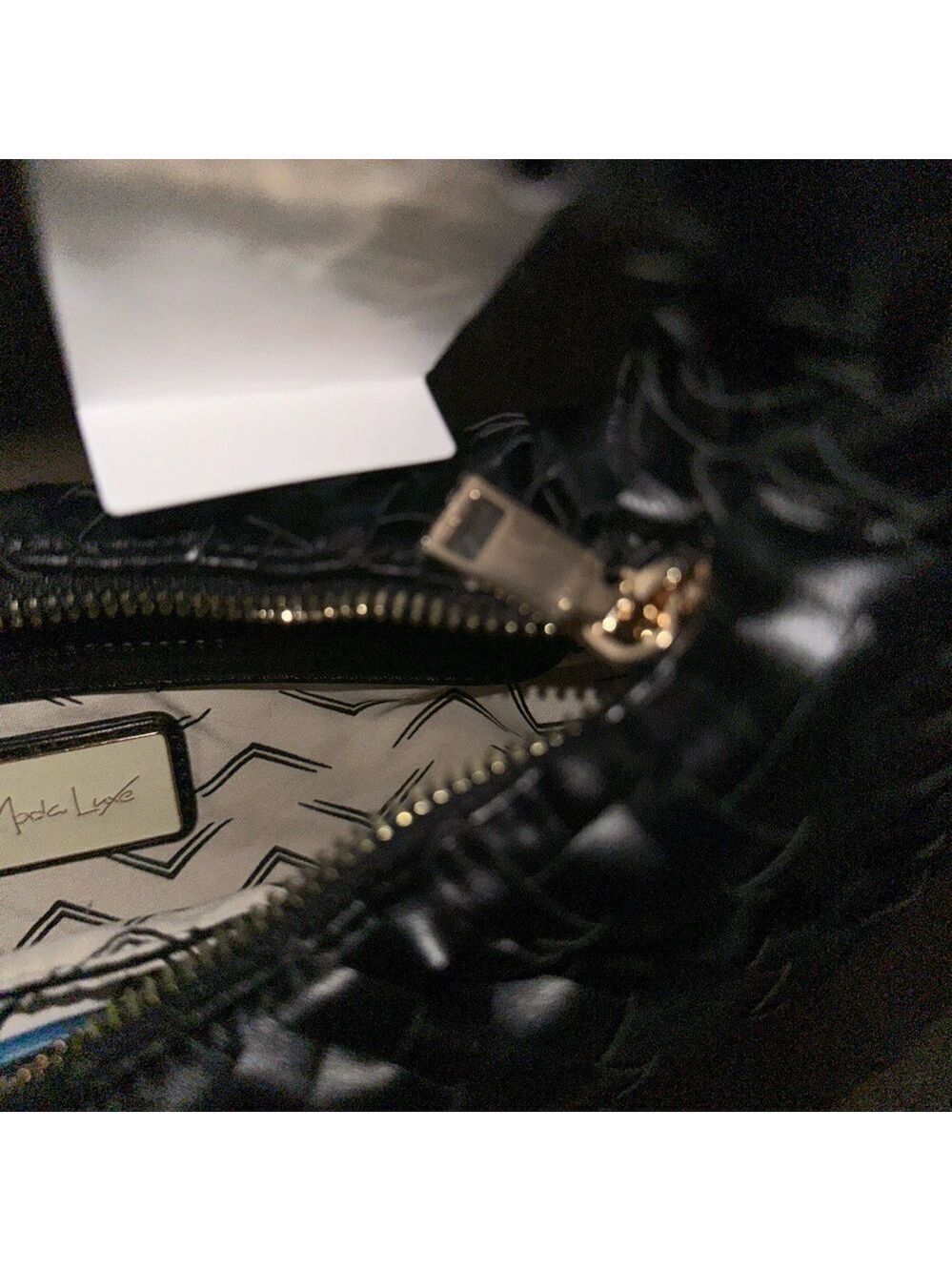 MODA LUXE-Woven Circle Shoulder bag-Black-NWT-Retail $100 - Picture 10 of 11